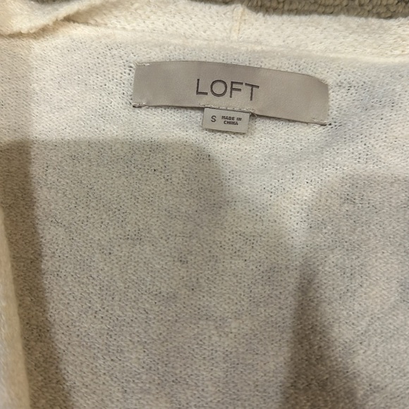 Bundle 3/15 Loft ivory cross over sweater - Picture 2 of 3